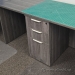 Grey Walnut 3 Drawer Under Desk Pedestal File Cabinet